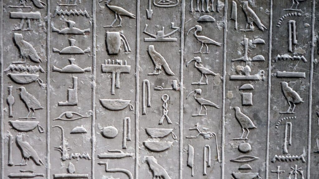 Hieroglyph, Saqqara, Egyp